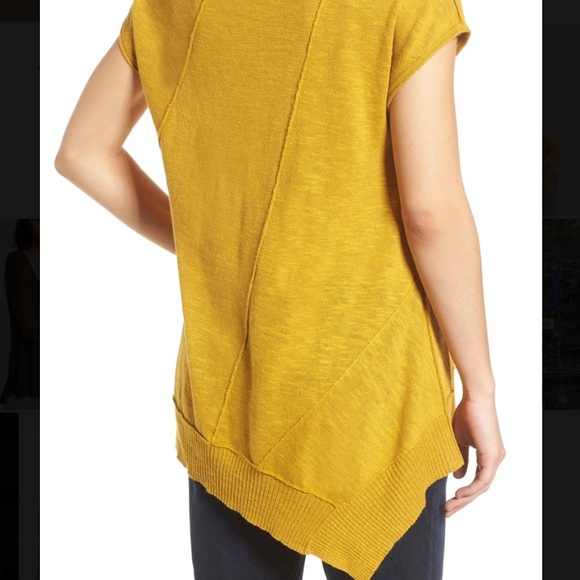 EILEEN FISHER Asymmetric Women Short Sleeve Top M - Picture 3 of 9